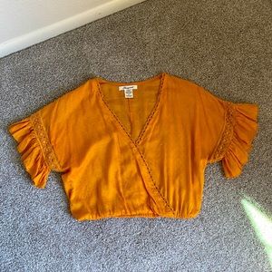 Yellow Cropped Blouse